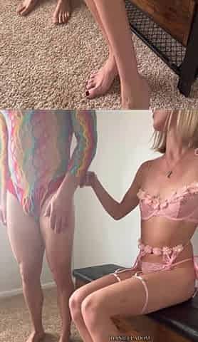 Sissy Dress up make up pegging anal