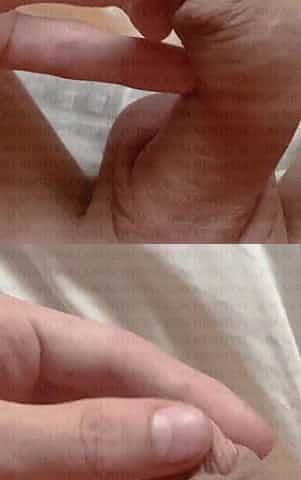 Cute Twink play with his foreskin and jerk off his large knob