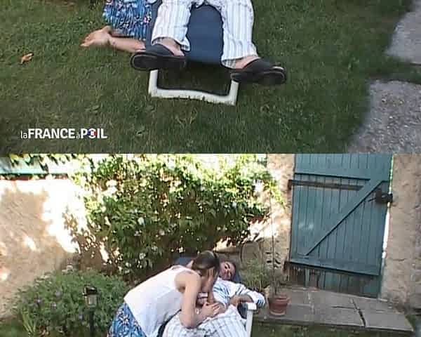 A Pretty Blonde Welcomes Her Lover in the Garden and Forgets Her Panties!