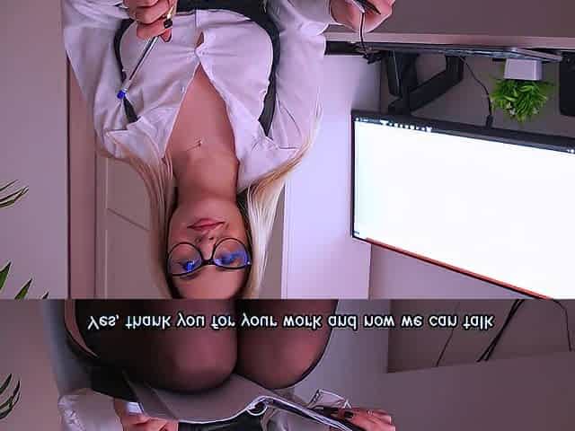 The Wench Secretary SUCKED my plump wang RIGHT AT WORK- ViXXXie Rox