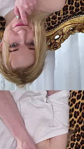 Blonde Girl Playing with Vibrator