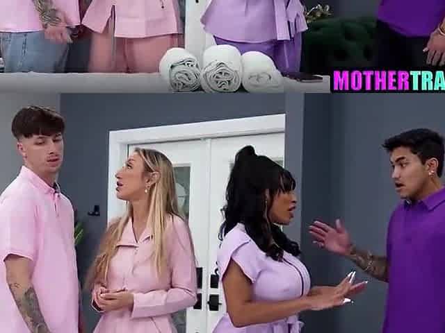 Foursome Sex With Massuese Stepmoms