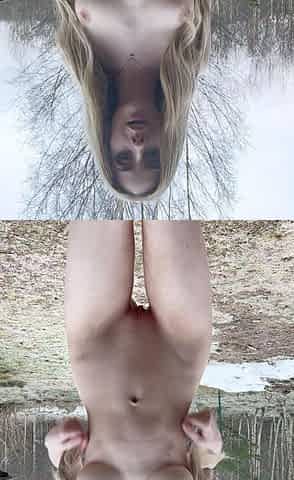 German blonde teen get fucked outdoor