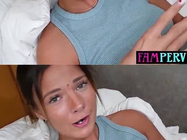 Concupiscent stepbro stretching his hawt stepsis wet vagina