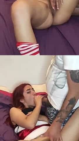 Christmas with Cumshot on the Face