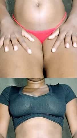 Hot black ebony beauty with raiment on