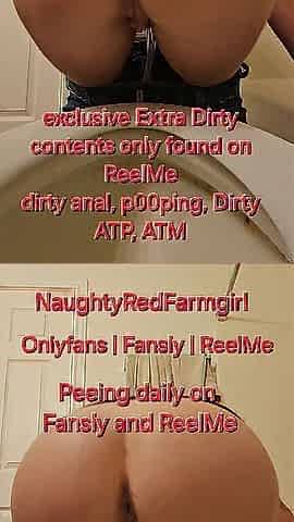 Kinky Redhead farmgirl Pees and squirts all over outside on the farm
