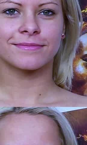 Hot blonde teen fucked with big cocks by two good friends