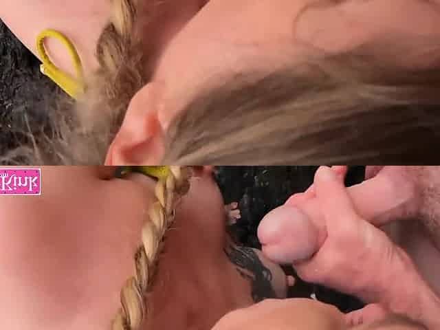 Secret Beach Blowjob, Face Fuck And Facial