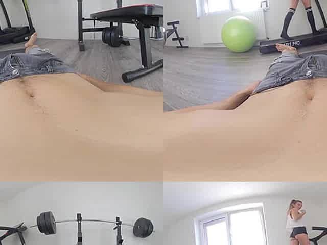With Beautiful Sarah Kay In The Gym - Small Tits Pornstar Rides Cowgirl