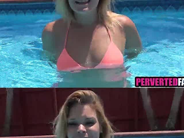 Swimming pool fuck with my stepmom
