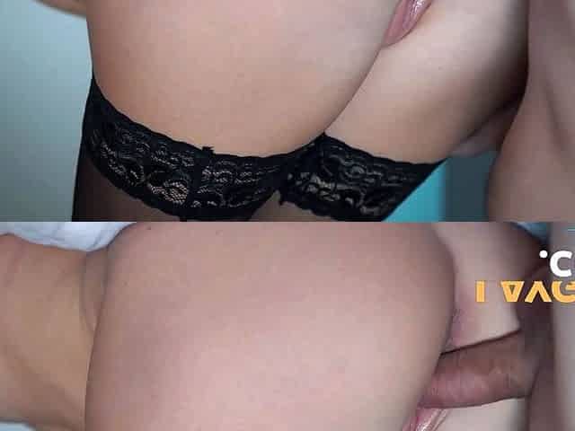 Blonde Teen Amateur Takes a Big Cock for a Rough Pussy Cream