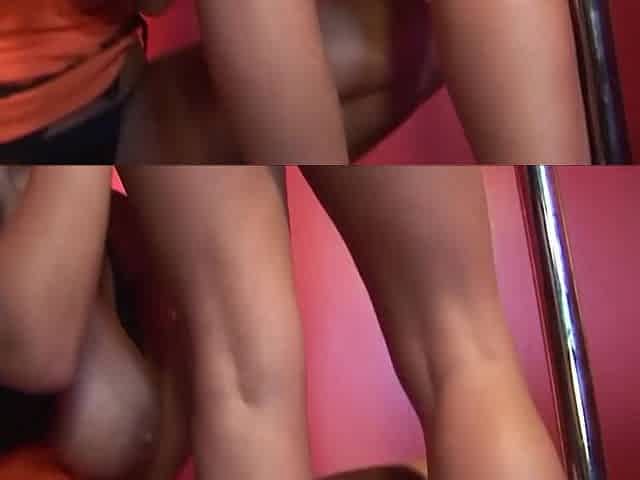Romana Ryder and Jasmine Ebony engaged in ass-plug with a hunk partner.