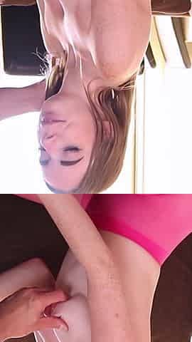 Petite Beauty Louise B Fucked in Her Pretty Pink Pantyhose