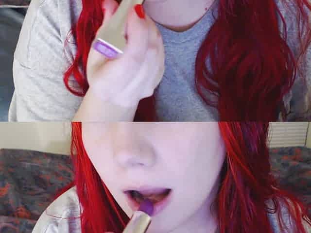 Lipstick N Mouth Fetish Purple Lips