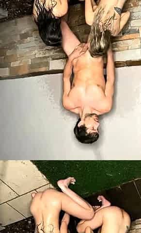 JackandJill Two Petite Bend Over For Cock In Outdoor Shower