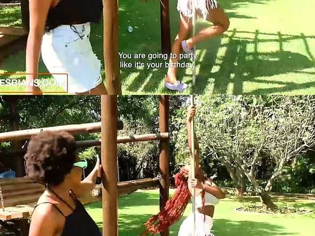 Ebony Besties With Big Tits Lick Grind