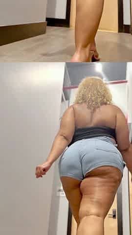 Leg Tease - Big Ass Worship - Latina BBW Puerto Rican Big Booty - High Heels - Mini Skirt Short Shorts - Legs Crossed-nalgas