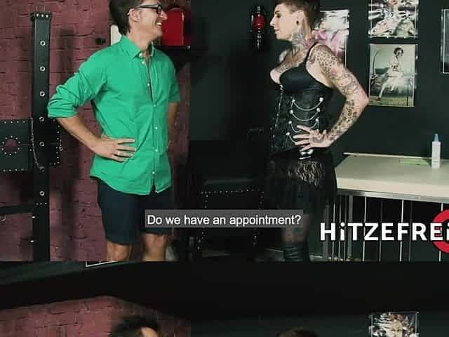 HITZEFREI Tattooed German mother I'd like to fuck Lady Kinky Cat milking a large jock
