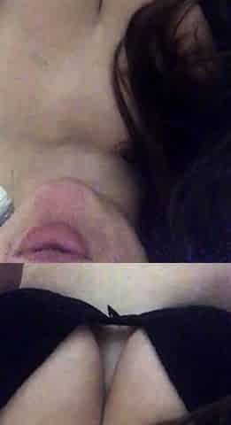 Cute curly brunette solo webcam masturbation