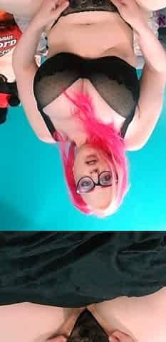 Big boob brunette masturbates on webcam