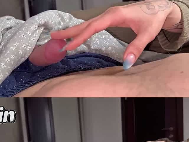 Aunt catches nephew draining off, lets him creampie her caboose - hottest XXX!