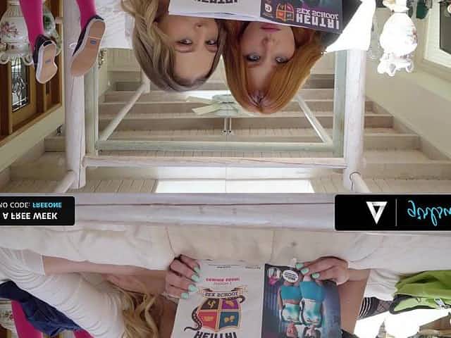 GIRLSWAY - College Geeks Lacy Lennon And Lily Larimar Are Turned On After Reading Hentai Comics