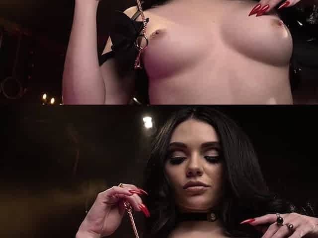 Hot witch Catjira showed her hairy pussy