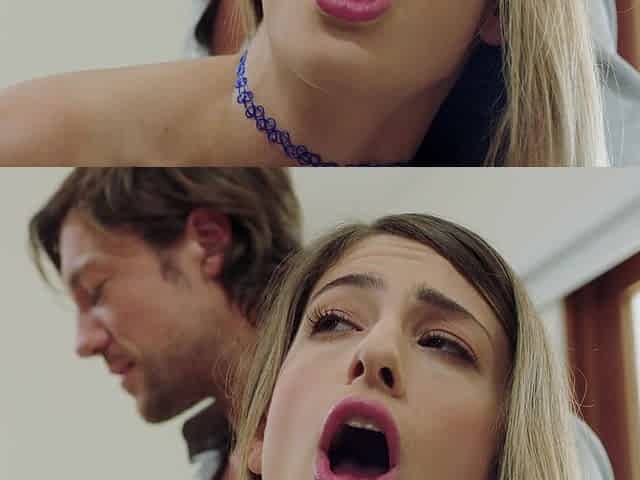 Cute girl Kristen Scott has sex with her boyfriend in cowgirl pose
