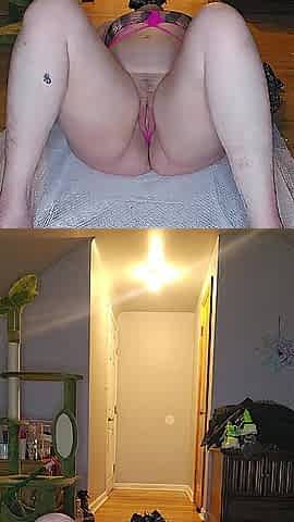 Enby pissing during the time that playing with my large love button and cumming