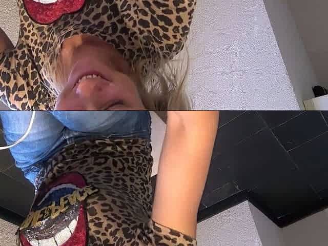 Blonde amateur blowjob POV in public