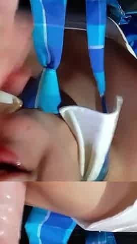 Threesome POV with Sexy Schoolgirl