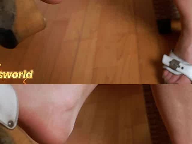 Slow Heel Dangling Asmr - Wooden Clogs, Soft Nylon Sounds