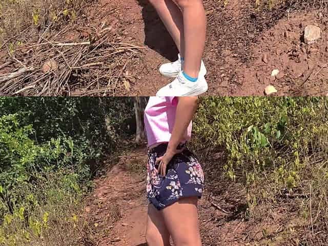 Latina Teen Gives a Blowjob in the Woods