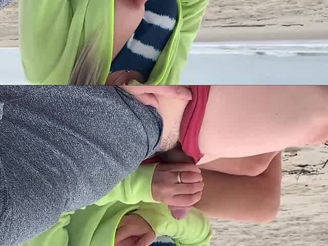 When you're chilling at the public beach with your dick out nothing could go wrong