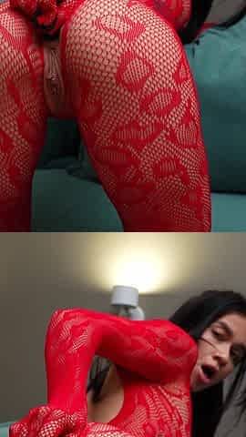 Very Sexy Bodysuit and Butt Plug in Ass