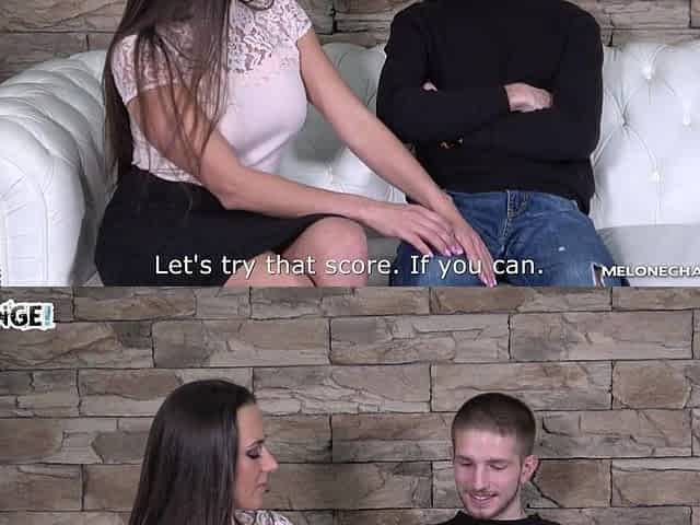 Horny MILF Mea Melone and skinny dude