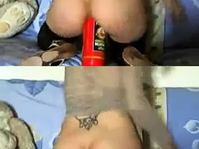 Fire Extinguisher Anal Gaping on Webcam