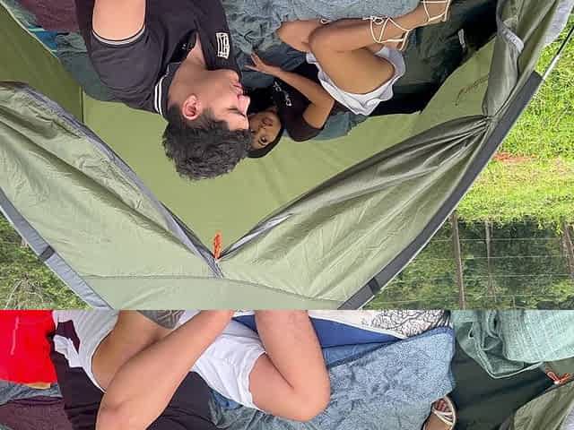 Outdoor Sex, I Share Glanping with My Little Stepsister and End up Her Hard