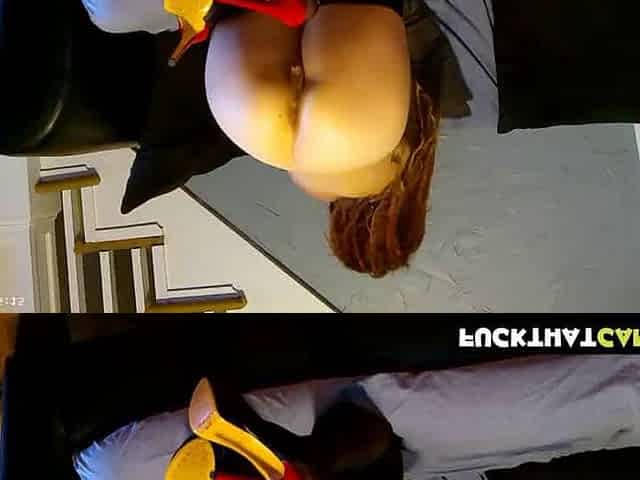 Redhead Teen Babe In Stockings Takes Cream Pie Doggy Style