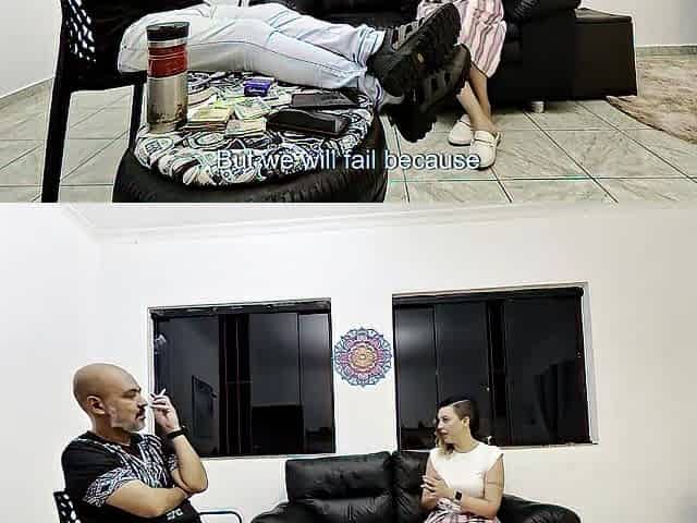 The religious woman putting up her vagina as collateral for the loan.