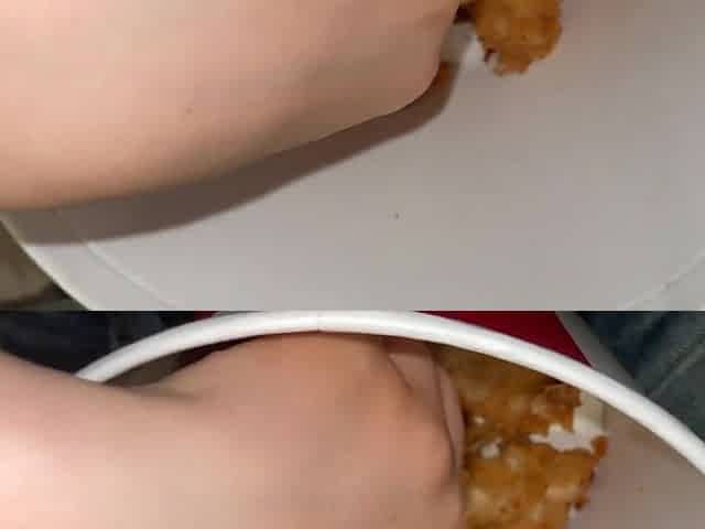 KFC bucket with a surprise inside. Stepsister liked it.