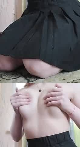 After College, I Came Home Wearing a Skirt and Wanted to Masturbate My Pussy and Fuck Myself with a Dildo