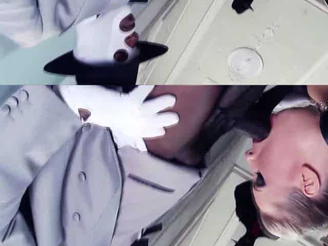 Horny blondie gets double fucked