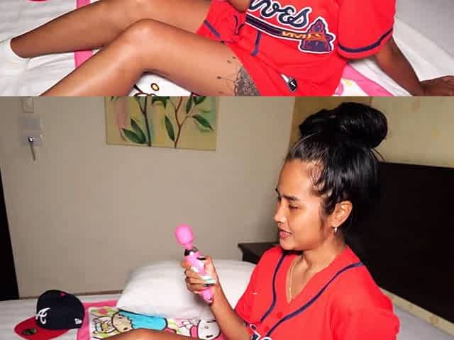 Big ass Thai MILF masturbation and fuck