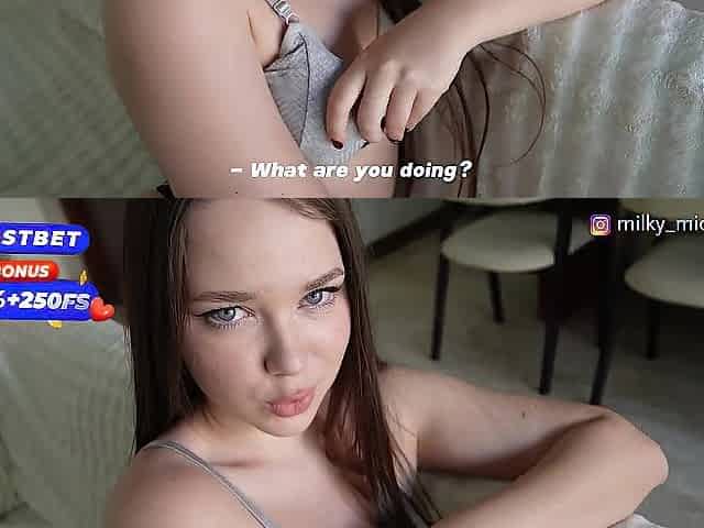 Stepdad Caught His Stepdaughter In nature's garb. Filled Her Twat with Cum