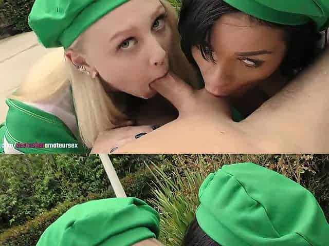Lily Rader and Kylie Foxx Tag Team her Mom's BF