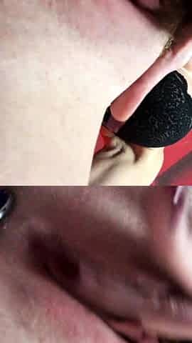 Pussy toying busty high heeled stunner solo pov masturbation