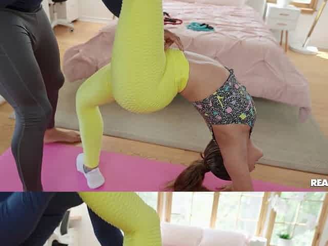 Cherie DeVille and Ricky Johnson do fitness