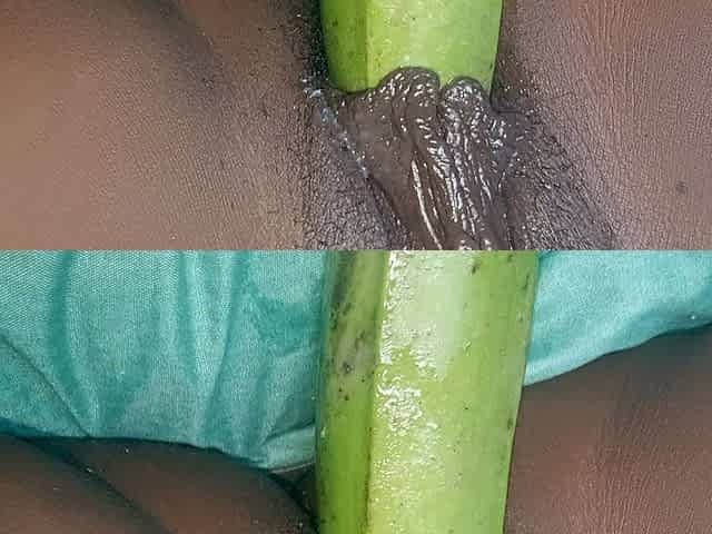 Fucking Using Banana at Night